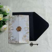 Acrylic Marriage Invitation Card Elegant Invitation Foiling Printing